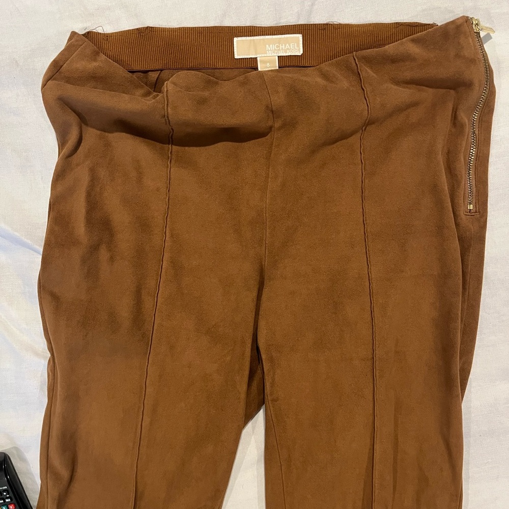 Michael Kors Chocolate Suede Trousers